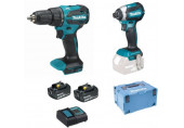 Makita DHP490+DTD153 Li-ion LXT kit sans fil (18V/2x3,0Ah) + Makpac