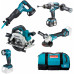 Makita DLX5067TX1 Kit comco DHP481+DJR186Z+DGA513Z+DHS661Z+DEADML815 (2xBL1850B+DC18RD)