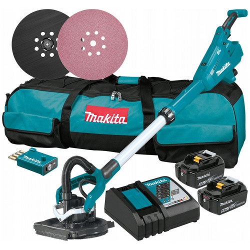 Makita DSL800RTEU Ponceuse pour cloison seche AWS Li-ion LXT 18V/5,0 Ah