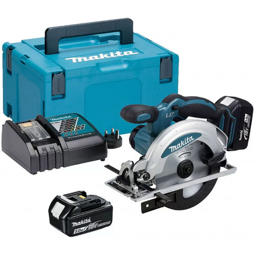 Makita DSS610RTJ Scie circulaire 165mm Li-ion LXT 18V/5,0 Ah, Makpac