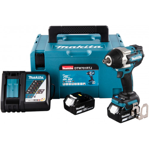 Makita DTW701RTJ Boulonneuse a chocs 1/2" (2x18V/5,0Ah)