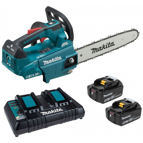 Makita DUC306PT2B Tronçonneuse d'élagage Li-ion LXT (2x18V/5,0Ah)