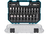 Makita D-74778 Coffret de 22 fraises pour défonceuse, queue 8 mm