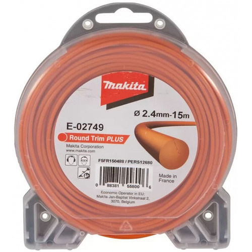 Makita E-02749 Fil nylon rond Plus 2,4mm, 15m