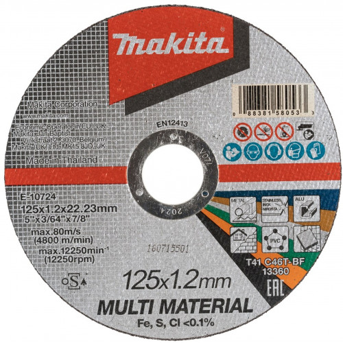 Makita E-10724 Couteau a découper 125x1,2mm multi