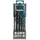 Makita E-14255 Jeu de forets polyvalents 5 pieces 4 mm, 5 mm, 6 mm, 8 mm, 10 mm mandrin