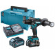 Makita HP001GM201 Perceuse visseuse a percussion Li-ion XGT 2x40V/4,0Ah, Makpac