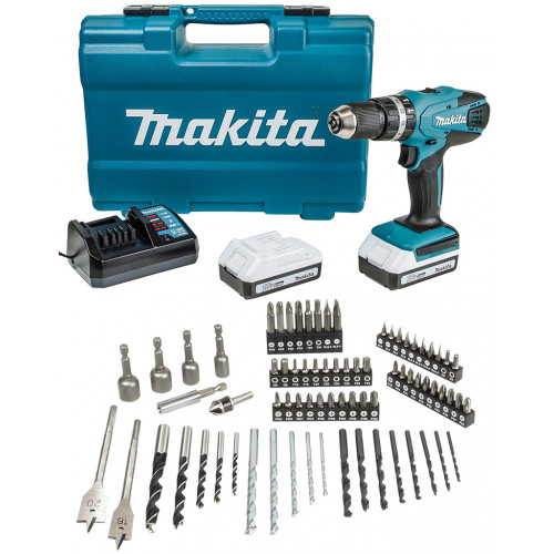 Makita HP457DWE10 Perceuse visseuse a percussion Li-ion 18V/1,5Ah G