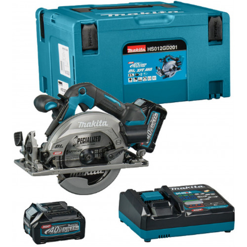 Makita HS012GD201 Scie circulaire 165mm Li-ion XGT (2x2,5Ah/40V) Makpac