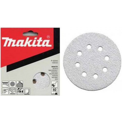 Makita P-33386 Disques abrasifs 125mm, K120, 10 Qté, BO5010/12/20/21