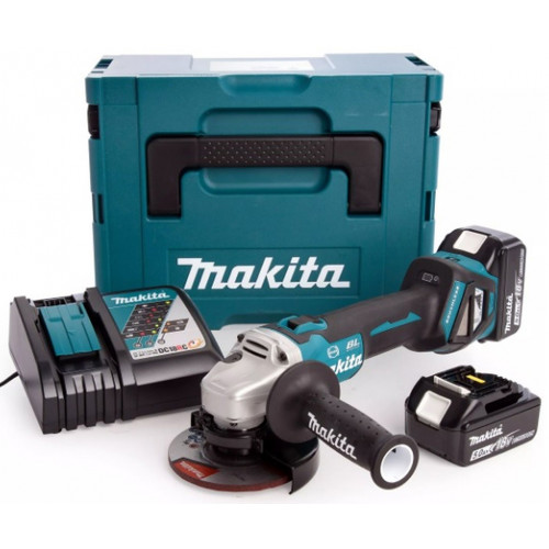 Makita DGA513RTJ Meuleuse O 125 mm, 125mm, Li-ion (2x5,0Ah/18V) Makpac