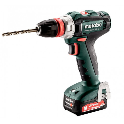 Metabo 601037500 PowerMaxx BS 12 Q Perceuse-visseuse sans fil 2X2AH LI-ION, MetaBOX
