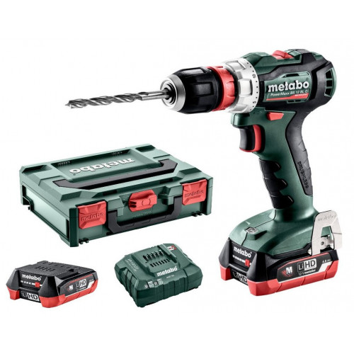 Metabo PowerMaxx BS 12 BL Q Perceuse-visseuse sans fil (12V/2x4,0Ah) MetaBOX 601039800