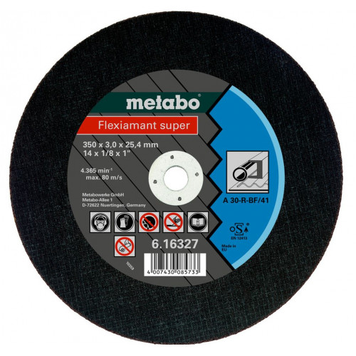 Metabo Flexiamant Super Disque a tronçonner 350 x 3,0 x 25,4 acier, TF 41 616339000