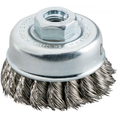 Metabo Brosse boisseau 65x0,35 mm/ M 14, acier, torsadé, épaisseur de fil 0,35mm 623796000