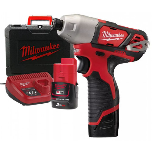 Milwaukee M12 BID-202C Visseuse a choc 2x2Ah, koffer 4933441960