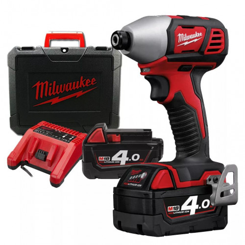 Milwaukee M18 BID-402C Boulonneuse a choc 2x4.0 Ah, Coffret 4933443580