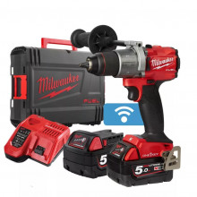 Milwaukee M18 ONEPD2-502X Perceuse a percussion 2x5.0 Ah, HD Box 4933464527