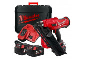 Milwaukee M18 FFN-502C Cloueur de charpente 2x5.0 Ah, Coffret 4933471404