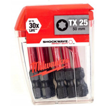 Milwaukee Shockwave embouts de vissage TX25 50 mm – 10 pcs 4932430882