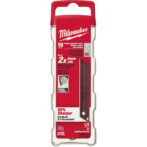 Milwaukee Lames sécables de rechange 18 mm 10 pcs 4932480107 Milwaukee Lames sécables de rechange 18 mm 10 pcs 4932480107
