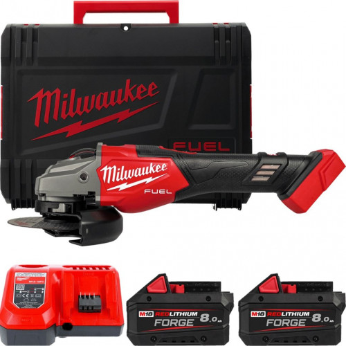 Milwaukee M18 FHSAG125XB2-802X Meuleuse d'angle 125mm (18V/2x 8,0Ah/HD BOX) 4933493416