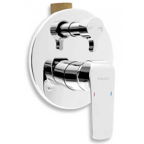 NOVASERVIS NOBLESS TINA Robinetterie de baignoire encastrée avec inverseur,chrome 38050R,0