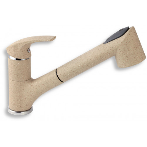 NOVASERVIS METALIA Robinetterie d’évier avec douchette extractible, granit/sable 57081,GRS NOVASERVIS METALIA Robinetterie d’évier avec douchette extractible, granit/sable 57081,GRS