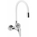 NOVASERVIS Robinetterie d’évier avec bec flexible, 100mm, blanc 94484,0B