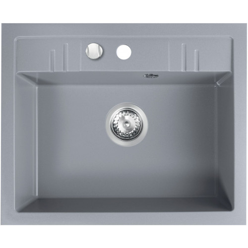 FERRO MEZZO II Évier en granit 580x480mm, gris DRGM1/48/58GA
