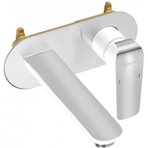 NOVASERVIS NOBLESS Mitigeur de lavabo encastré, avec corps d'encastrement, blanc 38200,1