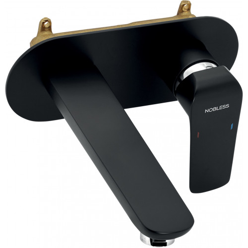 NOVASERVIS NOBLESS Mitigeur de lavabo encastré, avec corps d'encastrement, noir 38200,5