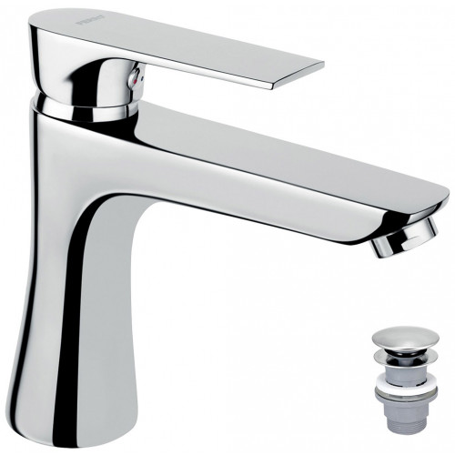 NOVASERVIS ALGEO SQUARE Mitigeur de lavabo avec vidage, chrome 82003,0