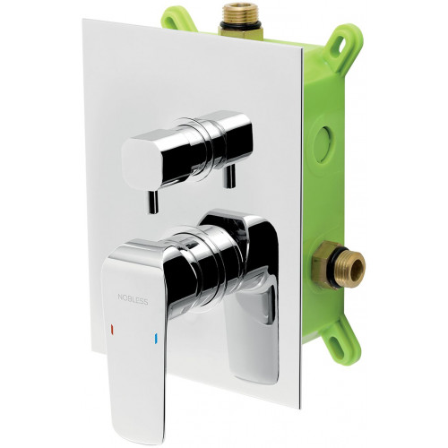 NOVASERVIS NOBLESS TINA Robinetterie encastrée avec corps encastrable, chrome BOX38051R,0