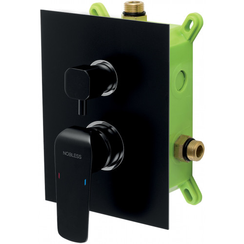 NOVASERVIS NOBLESS TINA Robinetterie encastrée avec corps encastrable, noir BOX38051R,5