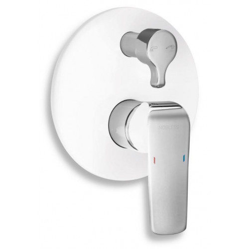 NOVASERVIS NOBLESS TINA Robinetterie de baignoire encastrée avec inverseur, blanc 38050R,1