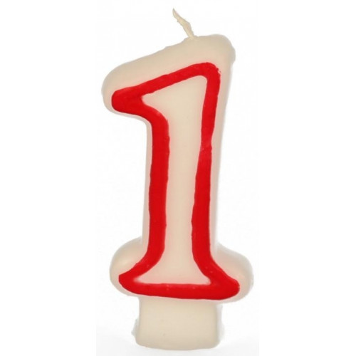 PAPSTAR bougie d’anniversaire „1“, 7,3 cm, 4430101