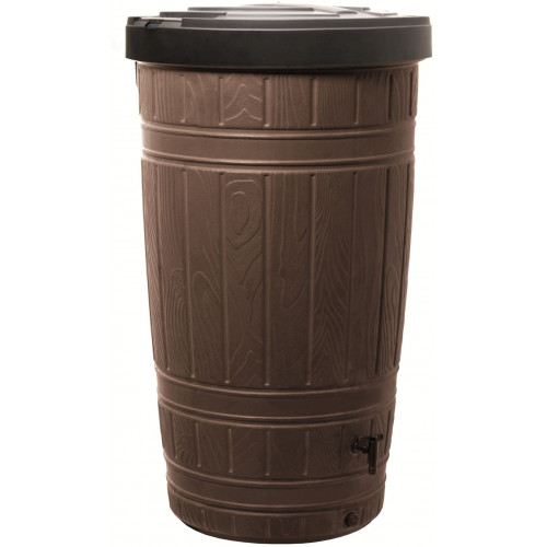 Prosperplast WOODCAN Récupérateur d'eau de pluie Tonneau 265l, Brun IDWO265