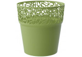 PROSPERPLAST NATURO pot de fleurs, 17,5 cm, olive, DNAT175-370U