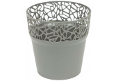 PROSPERPLAST NATURO pot de fleurs, 17,5 cm, gris pierre, DNAT175-405U