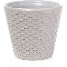 Prosperplast RATO Cache-pot, 34,8 × 32,4 cm, blanc DBR350-S449