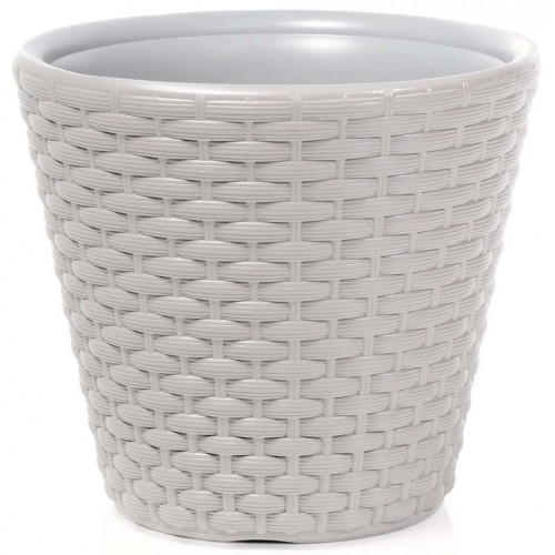 Prosperplast RATO Cache-pot, 34,8 × 32,4 cm, blanc DBR350-S449 Prosperplast RATO Cache-pot, 34,8 × 32,4 cm, blanc DBR350-S449