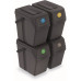 Prosperplast SORTIBOX II Conteneurs Mixtes Tri sélectif avec 4x25L compartiments ISWB25S4
