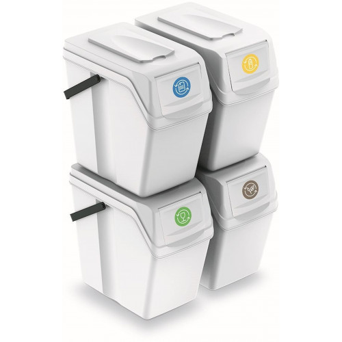 Prosperplast SORTIBOX II Conteneurs Mixtes Tri sélectif avec 4x25L compartiments ISWB25S4 Prosperplast SORTIBOX II Conteneurs Mixtes Tri sélectif avec 4x25L compartiments ISWB25S4