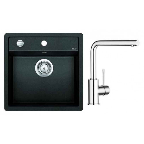 BLANCO Kit évier Dalago 5 Silgranit anthracite + mitigeur MILA chrome