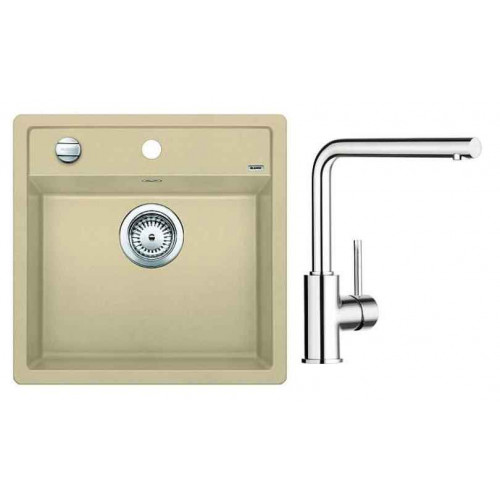 BLANCO Kit évier Dalago 5 Silgranit champagne + mitigeur MILA chrome