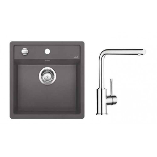 BLANCO Kit évier Dalago 5 Silgranit café +mitigeur MILA chrome