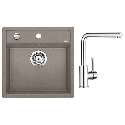 BLANCO Kit évier Dalago 5 Silgranit tartufo +mitigeur MILA chrome BLANCO Kit évier Dalago 5 Silgranit tartufo +mitigeur MILA chrome