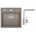 BLANCO Kit évier Dalago 5 Silgranit tartufo +mitigeur MILA chrome