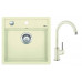 BLANCO Kit évier Dalago 5 silgranit jasmin + mitigeur Mida jasmin